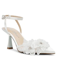 Betsey Johnson Women's Susie Flower Pointed Toe Pumps