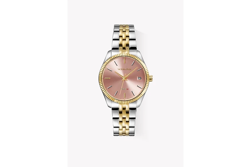 Women's Watch 32mm Dial Calendar Stainless Steel Strap Victoria Hyde