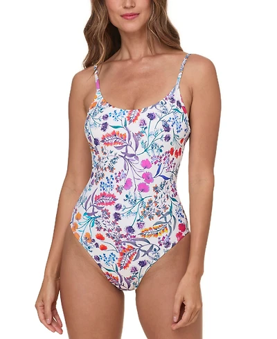 Andie Women's Amalfi Striped Scoop-Neck One-Piece Swimsuit