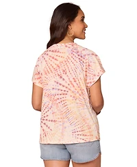 Democracy Petite Printed Short-Sleeve Scoop-Neck T-Shirt