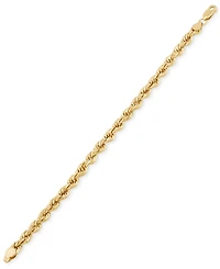 Lightweight Lightweight Rope Chain Bracelet (5.5mm) in 10k Yellow Gold