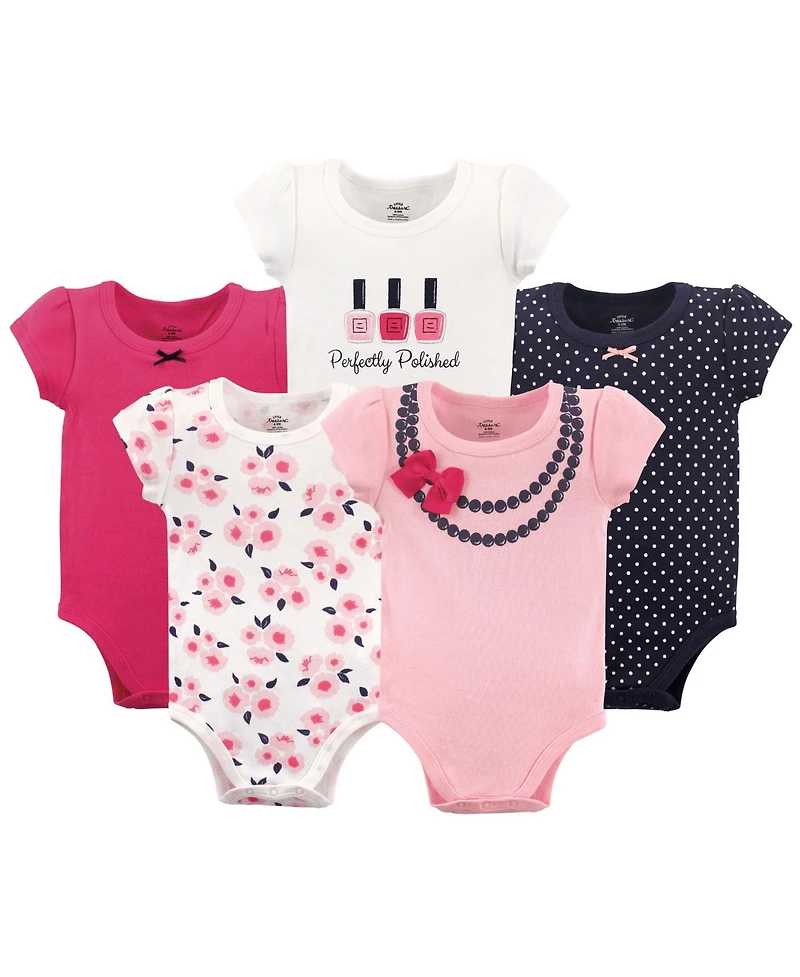 Little Treasure Baby Girls 5-Piece Bodysuit Collection