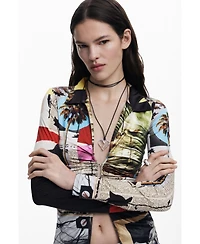 Desigual Women's T-shirt designed by Mr. Christian Lacroix