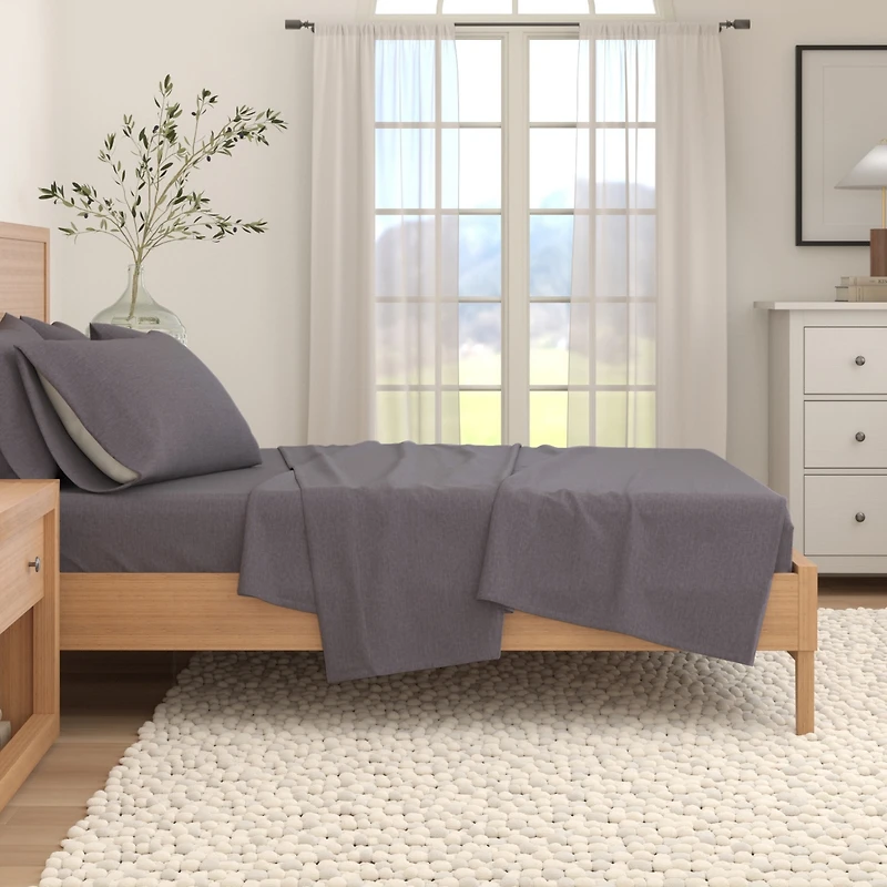 Linery & Co. Cotton Blend Flannel Sheet Set