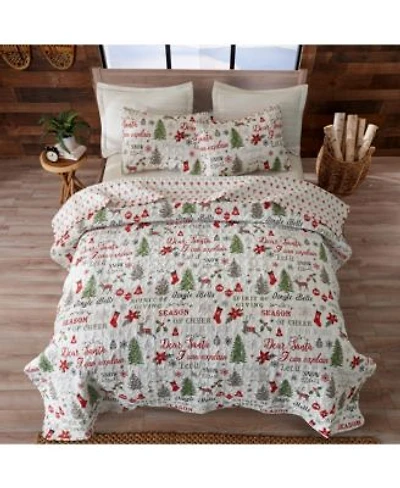Linery Co. Holiday Printed Microfiber Quilt Set With Shams