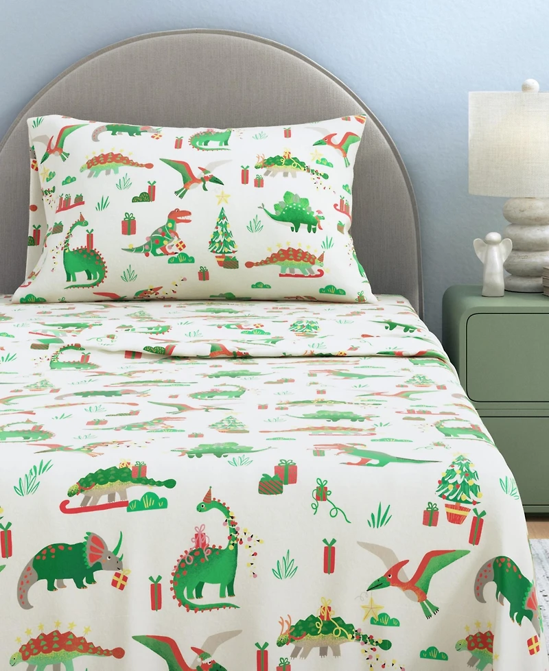 Linery & Co. Ultra-Soft Turkish Cotton Flannel Christmas Print Sheet Set