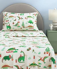 Linery & Co. Ultra-Soft Turkish Cotton Flannel Christmas Print Sheet Set
