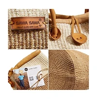 Earth Life Handwoven Sisal Straw Basket Tote