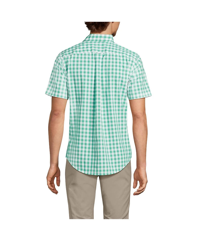 Lands' End Big & Tall Short Sleeve Essential Lightweight Poplin