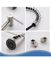 3 Functions Wall Mounted Bridge Kitchen Faucet