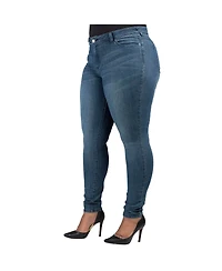 Poetic Justice Plus Curvy-Fit Basic 5 Pockets Skinny Jeans Light