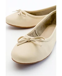 Florence Leather Ballerina Flats