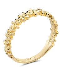 Devata Daisy Flower Ring in 14K Gold, Size 5, approx. 2.2 grams