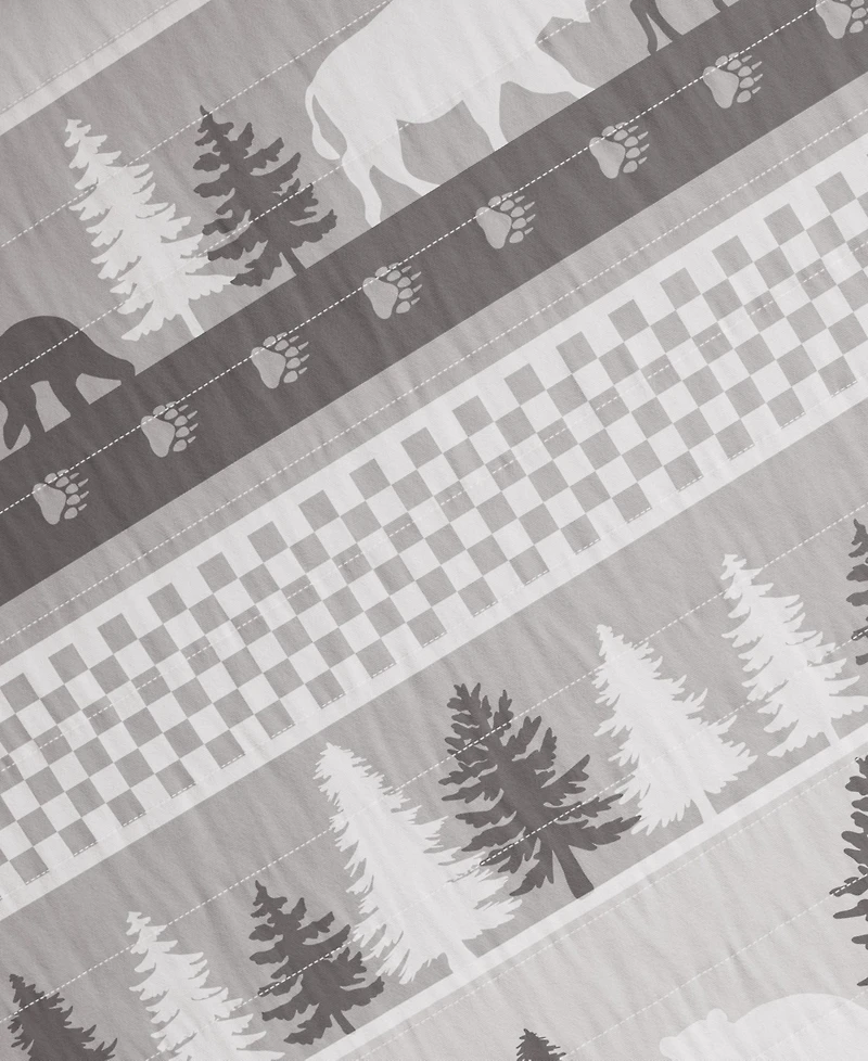 Linery & Co. Rustic Woodland Reversible Microfiber Quilt Set with Shams