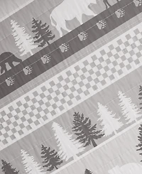 Linery & Co. Rustic Woodland Reversible Microfiber Quilt Set with Shams