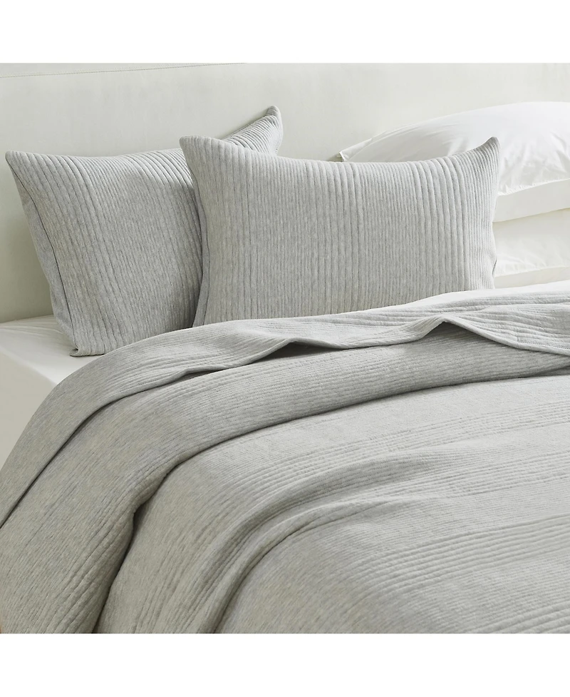 Linery & Co. Cotton Blend Jersey Knit Channel Stitch Quilt Set