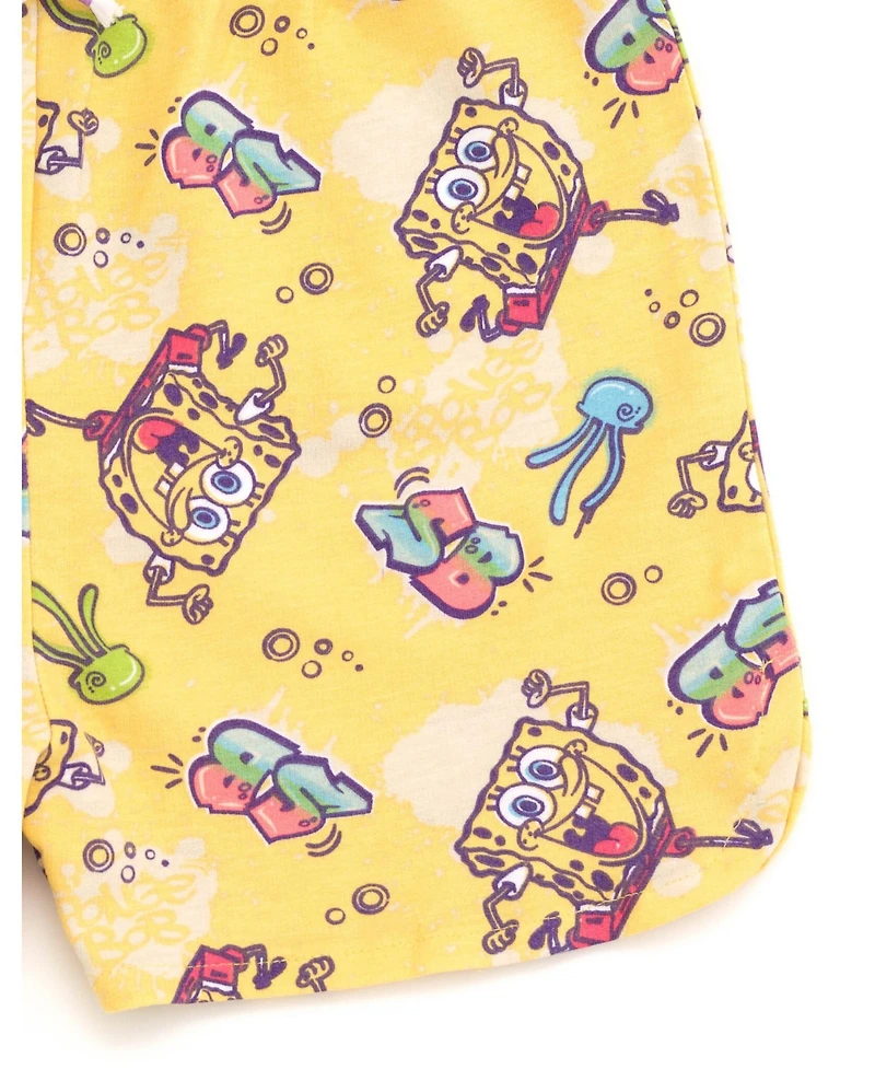 SpongeBob SquarePants Toddler Girls T-Shirt and French Terry Shorts Outfit Set