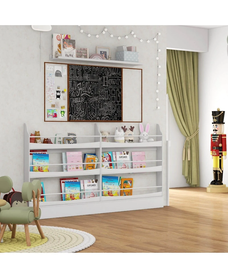 3-Tier Bookshelf with 2 Anti-Tipping Kits for Books and Magazines
