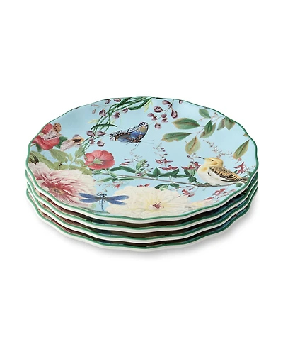 Certified International Flora Dinner Plates, Set of 4, Service for 4