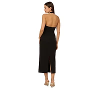 Adrianna Women's Halter-Neck Cutout Sleeveless Sheath Dress