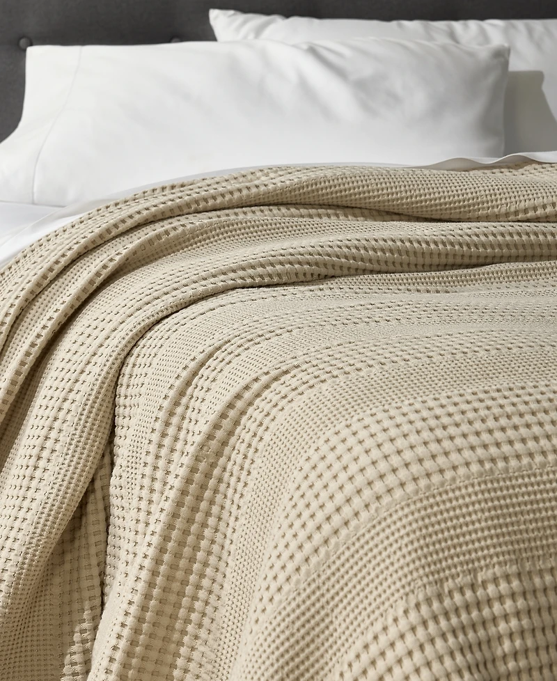 Oake Cotton Waffle Blanket, Full/Queen, Exclusively at Macy's