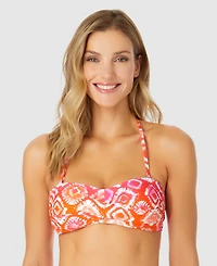 Anne Cole Women's Tie Dye Foulard Twist Bandeau Bikini Top
