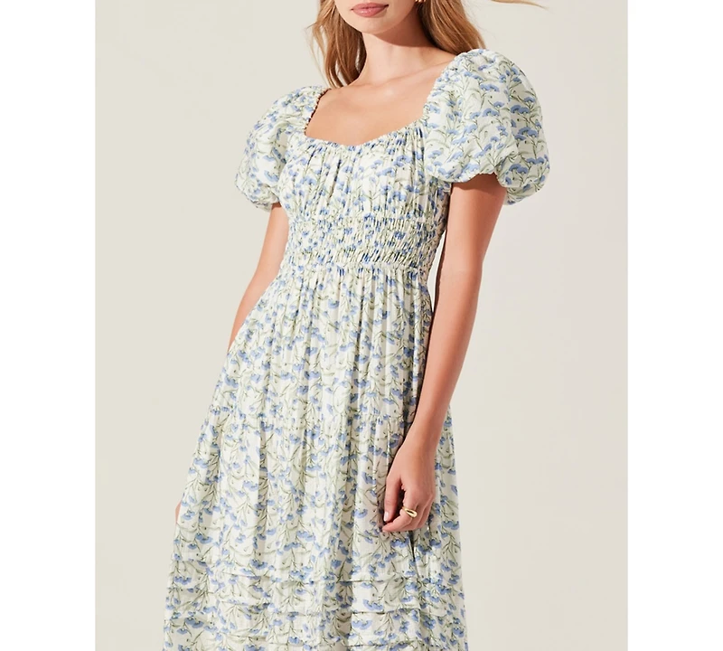 Astr the Label Women's Florentina Puff-Sleeve Maxi Dress