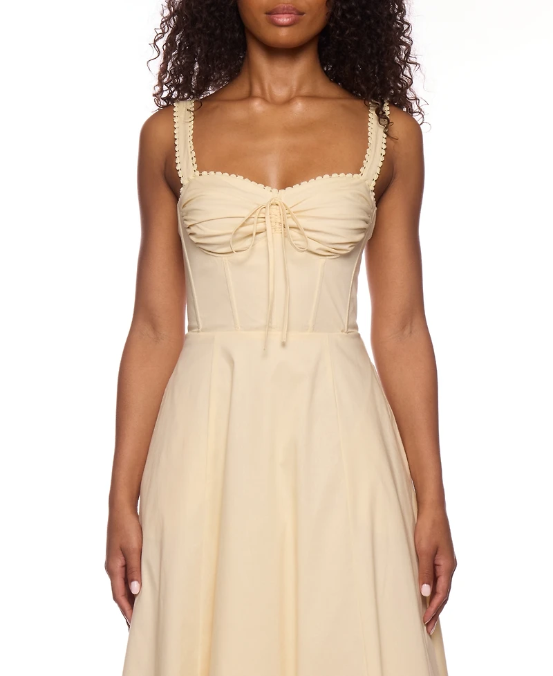 Alex & Sophia Juniors' Ruched-Front Midi Dress