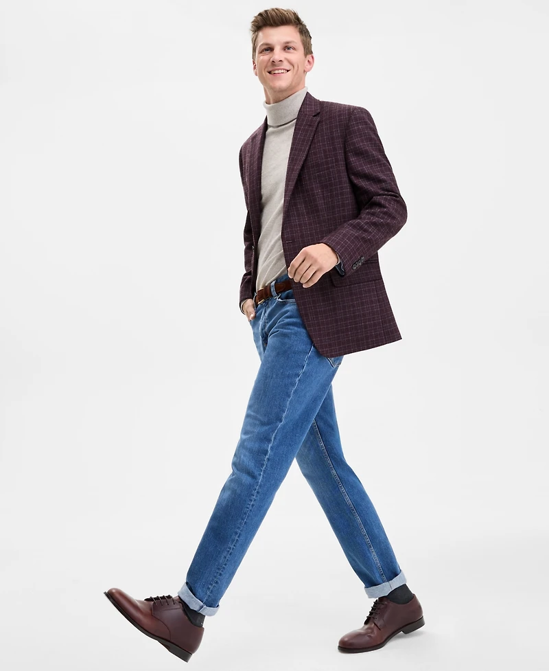 Tommy Hilfiger Men's Modern-Fit Patterned Sport Coat