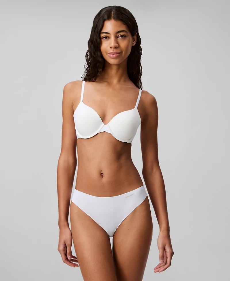 Calvin Klein Women's Invisibles Microfiber Stretch Thong Underwear D3428