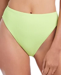 Sanctuary Women's Stay Connected High-Leg High-Rise Bikini Bottoms