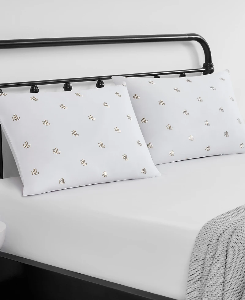 Lauren Ralph Lauren Logo Firm Density 2-Pack Down Alternative Pillow