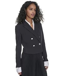 Calvin Klein Women's Double-Breasted Cropped Jacket