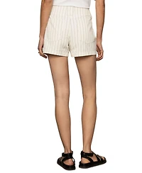Sanctuary Women's Arden Striped Mid-Rise Denim Shorts