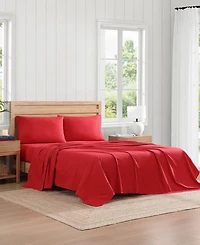Tommy Hilfiger Solid 200-Thread Count Cotton Percale -Pc. Sheet Set