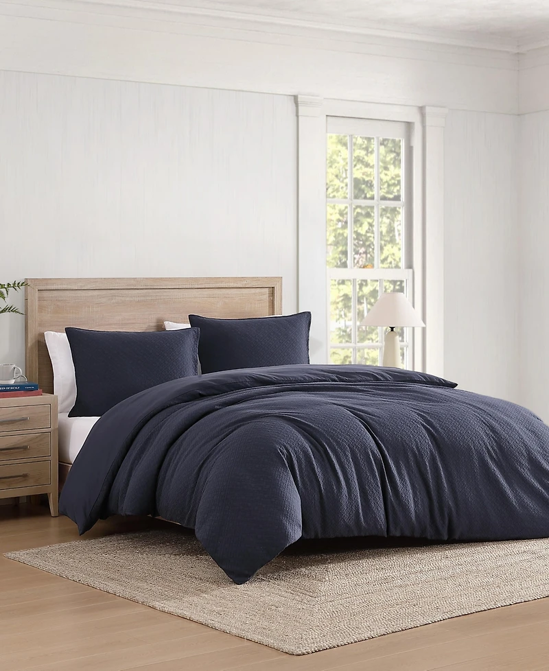 Tommy Hilfiger Monogram Matelasse 3-Pc. Duvet Cover Set