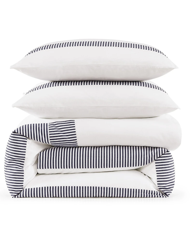 Tommy Hilfiger Madison Oxford Cotton 3-Pc. Duvet Cover Set, King
