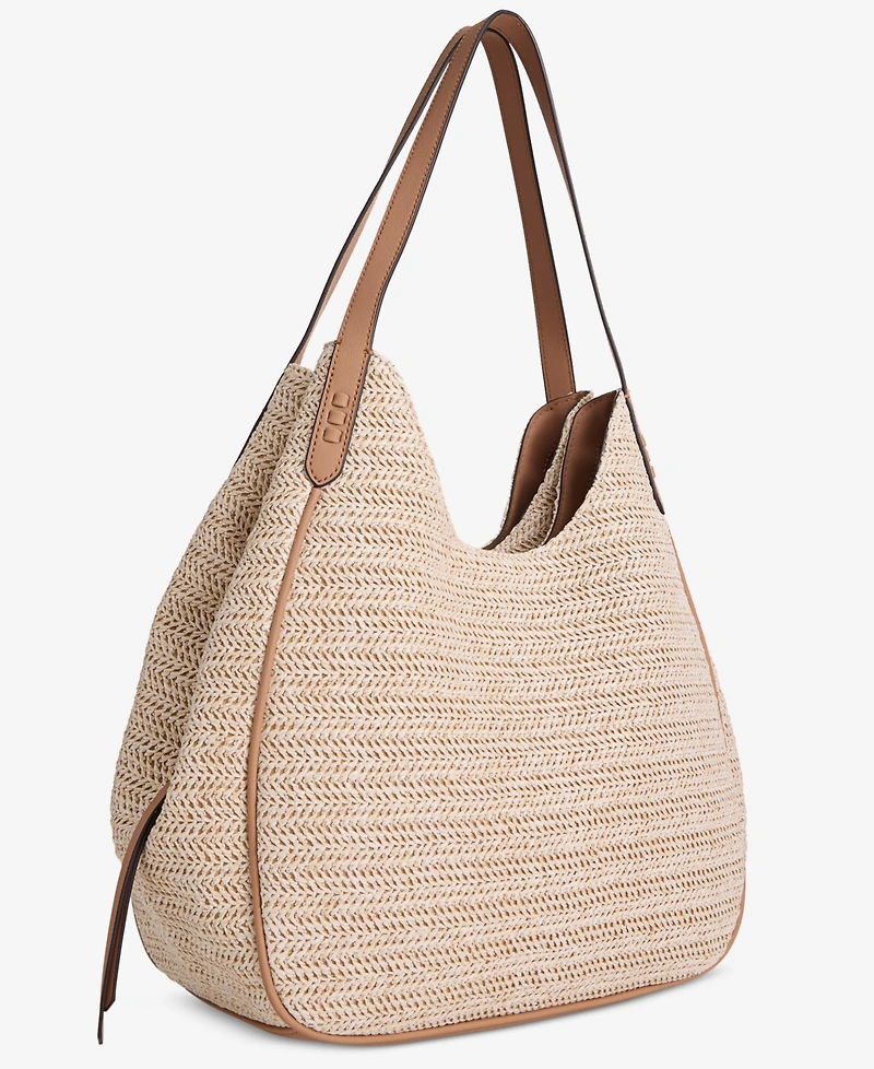 Style & Co Straw Medium 4-Poster Tote, Exclusively at Macy's