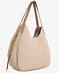 Style & Co Straw Medium 4-Poster Tote, Exclusively at Macy's