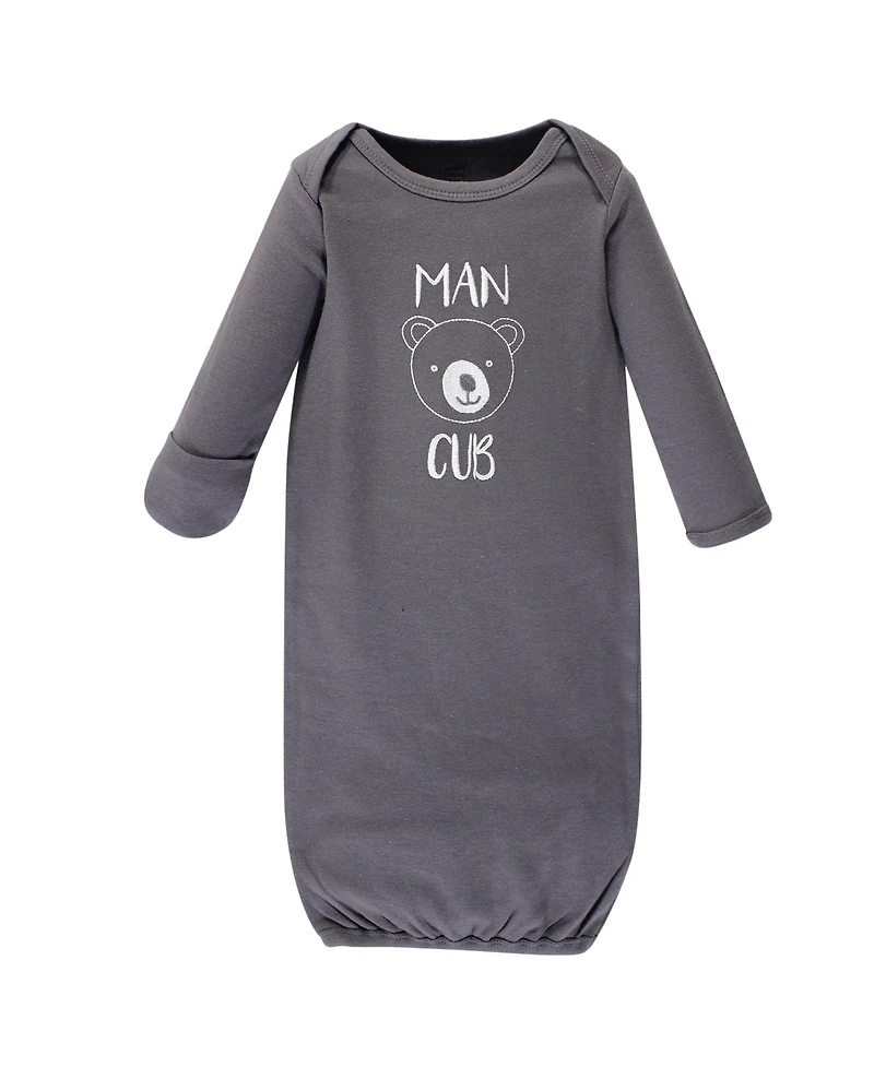 Luvable Friends Baby Boys Four Pack of Interlock Fabric Gowns