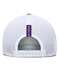 Fanatics Men's Heather Gray/Purple Tcu Horned Frogs Profile Trucker Adjustable Hat