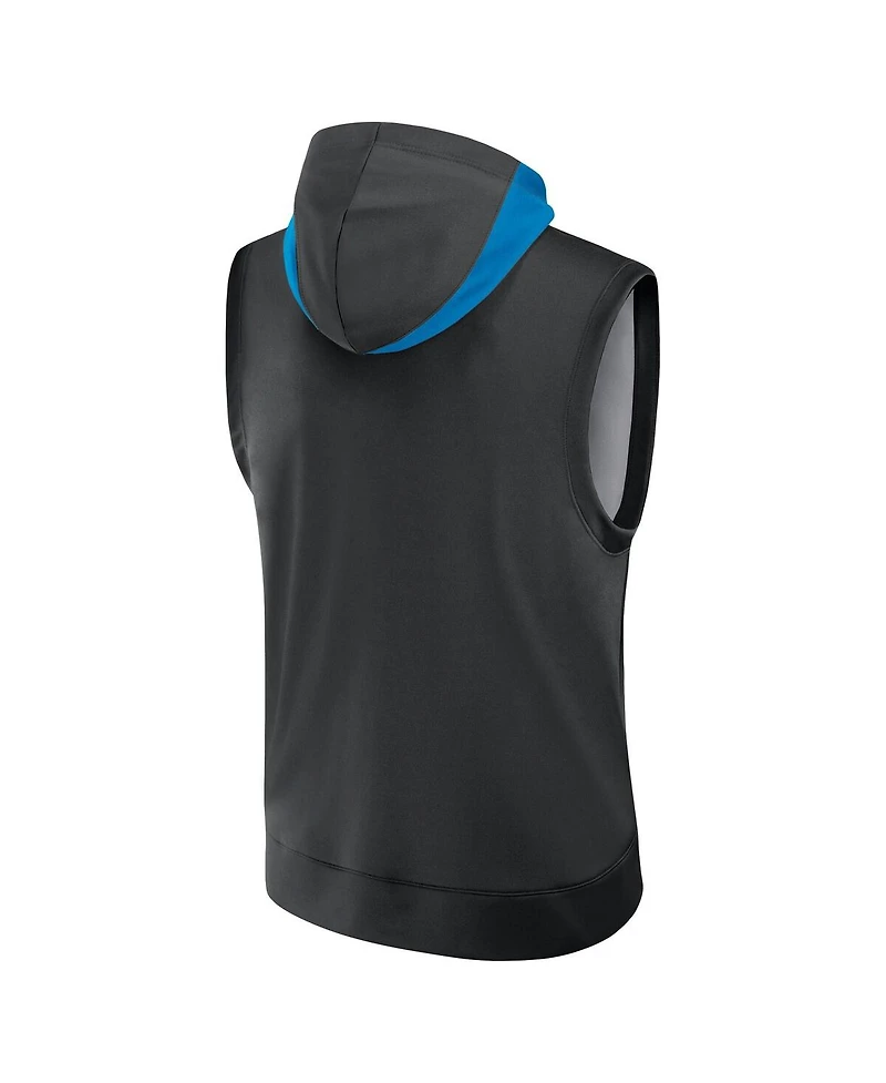 Nike Men's Black Miami Marlins Authentic Collection Performance Sleeveless Pullover Hoodie