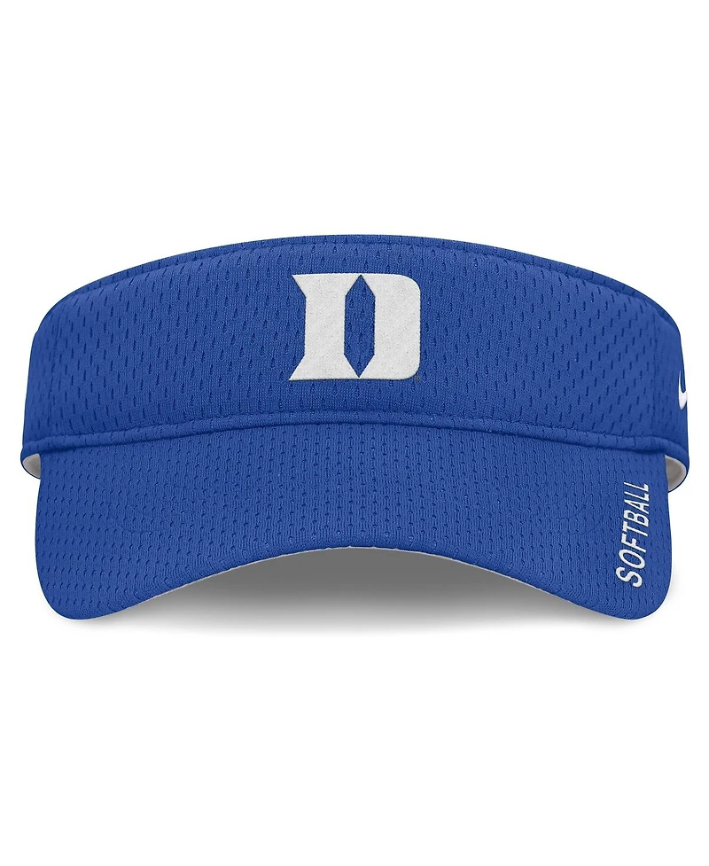 Nike Men's and Women's Royal Duke Blue Devils 2025 Dugout Softball Ace Performance Adjustable Visor Hat