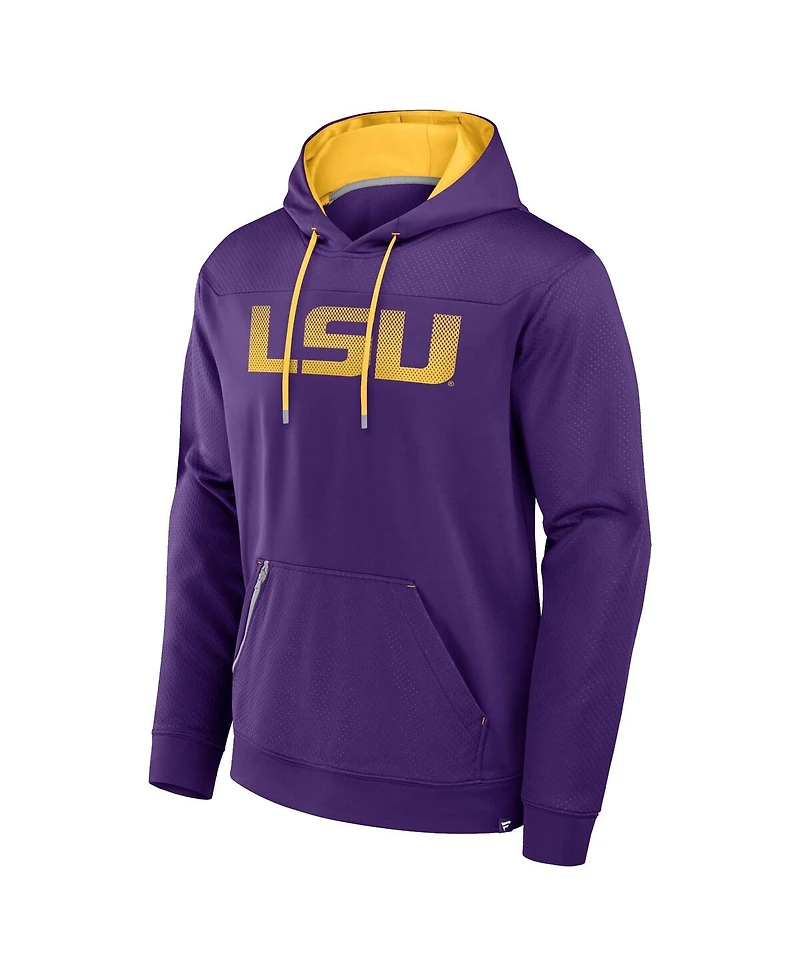 Fanatics Men's Purple Lsu Tigers Defender Dot Faded Primary Pullover Hoodie