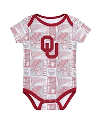 Outerstuff Newborn Crimson Oklahoma Sooners Sunday Comics Bodysuit 3-Pack