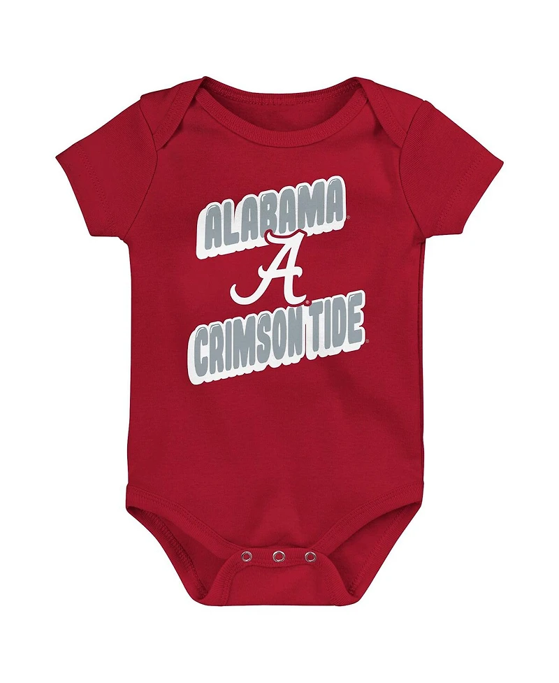 Outerstuff Newborn Crimson Alabama Crimson Tide Sunday Comics Bodysuit 3-Pack