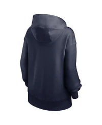 Nike Women's Navy Michigan Wolverines Oversized Legacy Phoenix Foundational Stack Pullover Hoodie