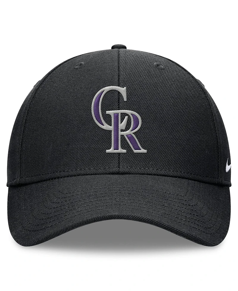 Nike Men's Black Colorado Rockies Club Performance Adjustable Hat