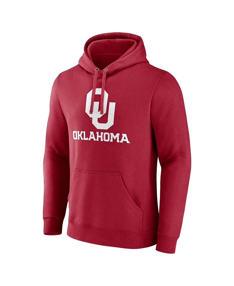 Fanatics Men's Crimson Oklahoma Sooners Team Lockup Pullover Hoodie