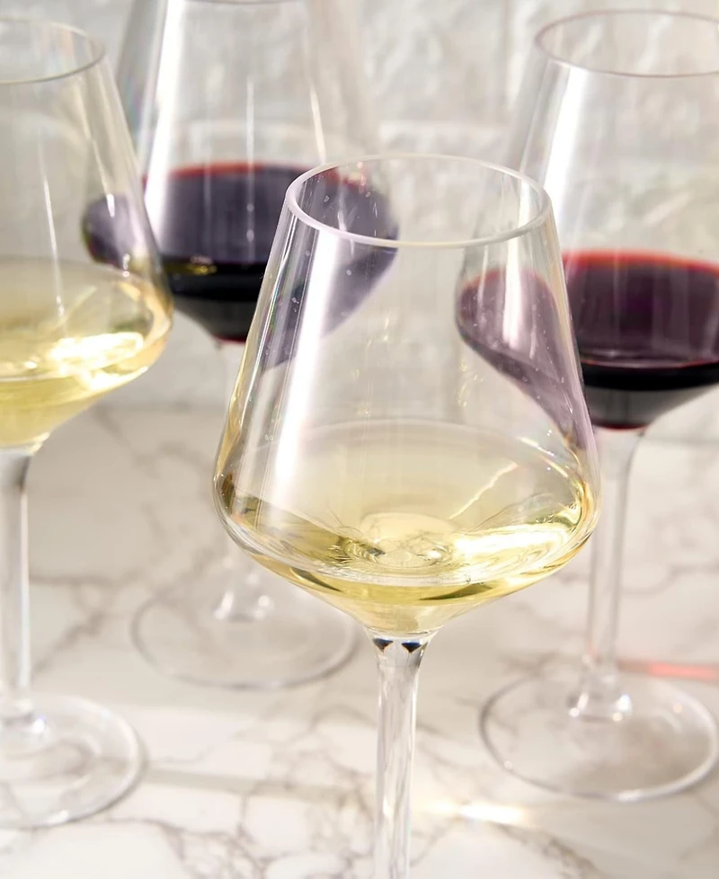 The Wine Savant European Stemmed Wine Glasses, Set of 4